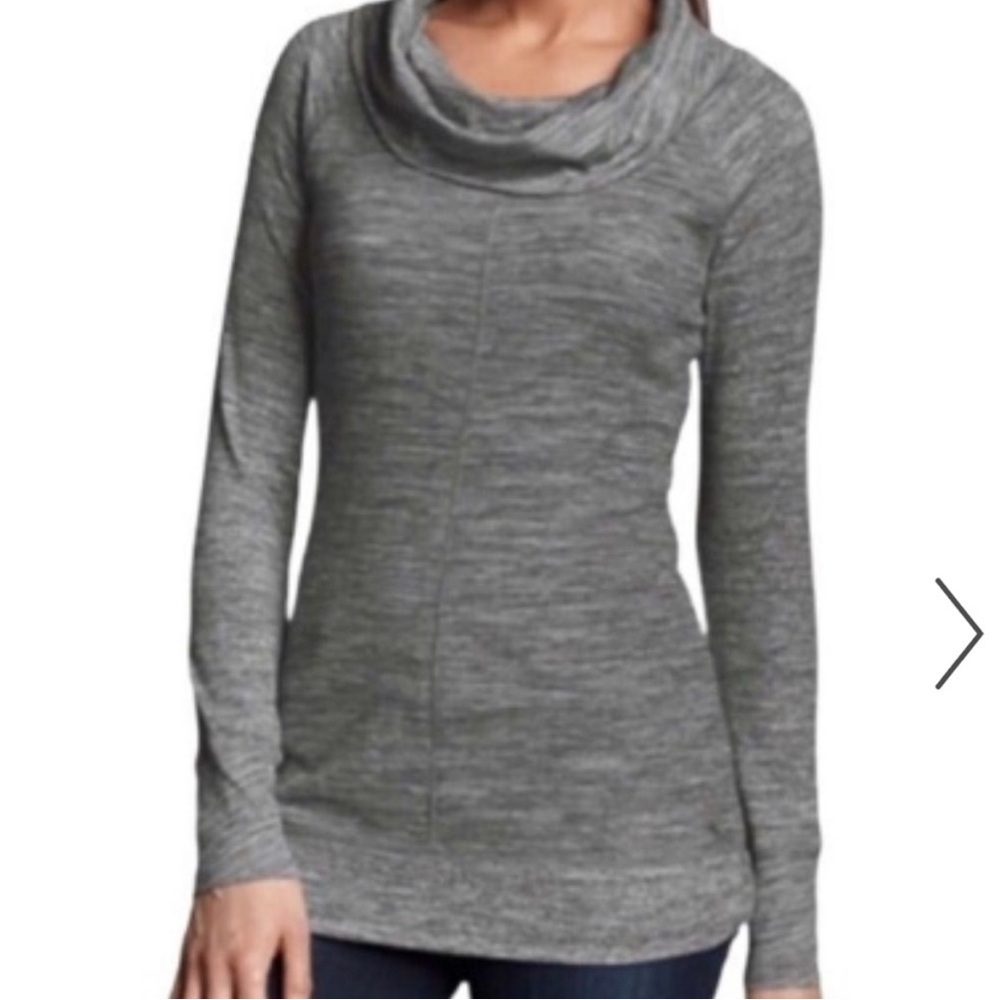 Eddie Bauer Charcoal Cowl Neck Henley